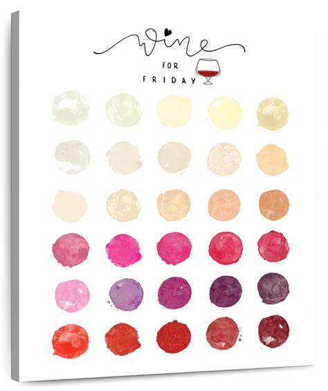 Wine Color Guide Chart Wall Art | Digital Art