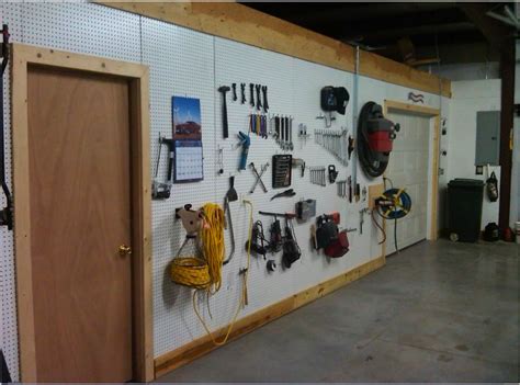 Garage pegboard wall | Pegboard storage, Pegboard garage, Garage walls