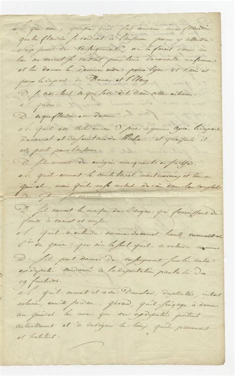 Lot - 1797 Napoleon Bonaparte assassination attempt transcript