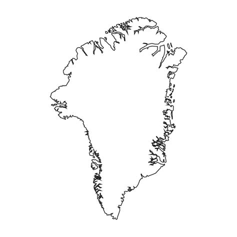 Detailed vector map of Greenland 3330995 Vector Art at Vecteezy