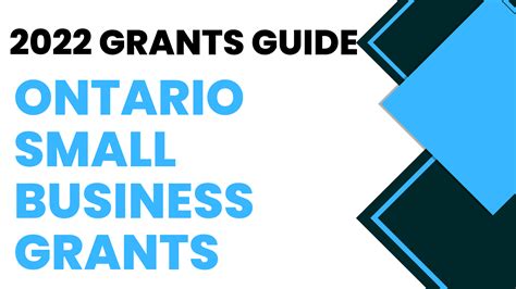 Grants Guide: Ontario Small Business Grants – Canada Small Business Startups and Funding