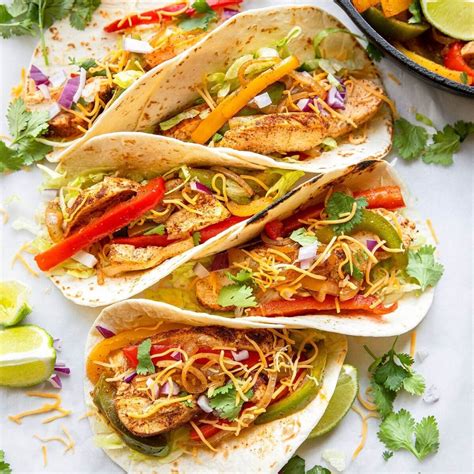 Chicken Fajita Tacos - Healthful Blondie