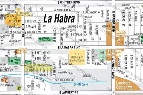 La Habra Map, Orange County, CA – Otto Maps