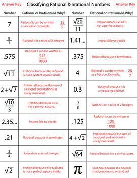 8th Grade Rational And Irrational Numbers Worksheet With Answers Pdf – Kidsworksheetfun