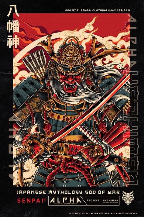 Hachiman | Japanese God Of war | Senpai on Behance in 2021 | Samurai art, Japan tattoo design ...