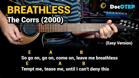 Breathless - The Corrs (Easy Guitar Chords Tutorial with Lyrics) - YouTube