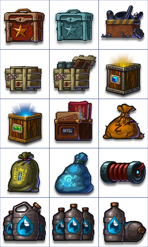 The Spriters Resource - Full Sheet View - SteamWorld Heist - Loot Icons
