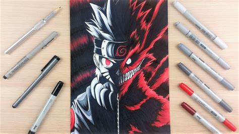 How To Draw Naruto Nine Tailed Fox - Middlecrowd3