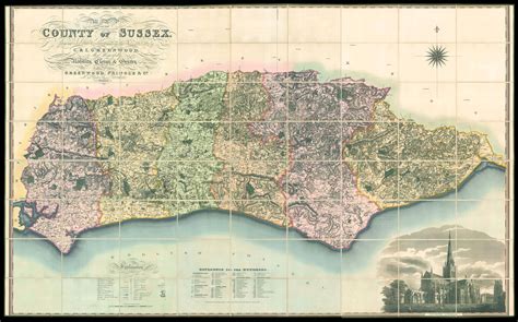 Sussex – Greenwood’s large-scale map of Sussex | Crouch Rare Books