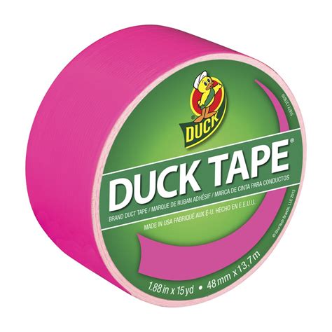 Duck Brand 1.88 Inch x 15 Yard Neon Pink Colored Duct Tape - Walmart ...