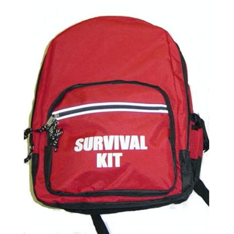 Backpack - Red with Survival Kit Imprint - Unishield