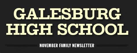 Galesburg High School November Newsletter | Galesburg Junior Senior ...