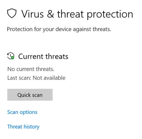 Your Virus & threat protection is managed by your organization