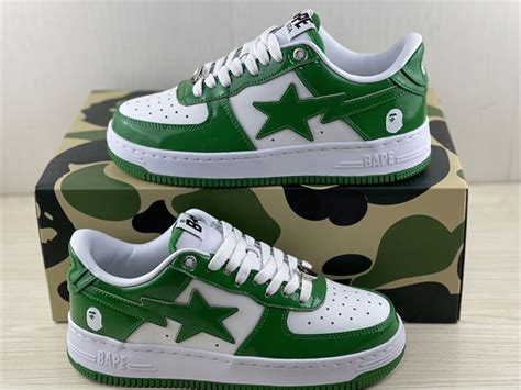 A Bathing Ape Bape Sta Low Green in 2022 | Bape shoes, Swag shoes, Hype ...