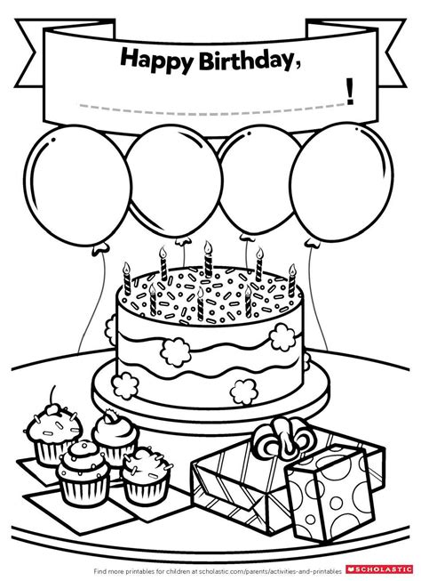 Printable Birthday Cards For Coloring