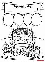 Free Printable Happy Birthday Images To Color sketch template