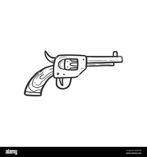 Western Revolver Clip Art