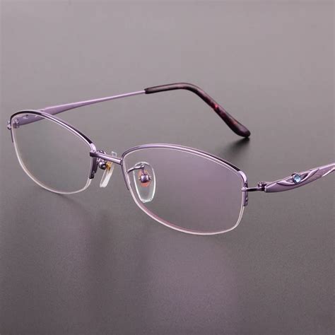 Aliexpress.com : Buy The new fashion half rimmed glasses frame Pure titanium eyeglasses frame ...