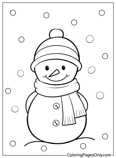 Snowman Coloring Pages for Kids - Free Printable Coloring Pages