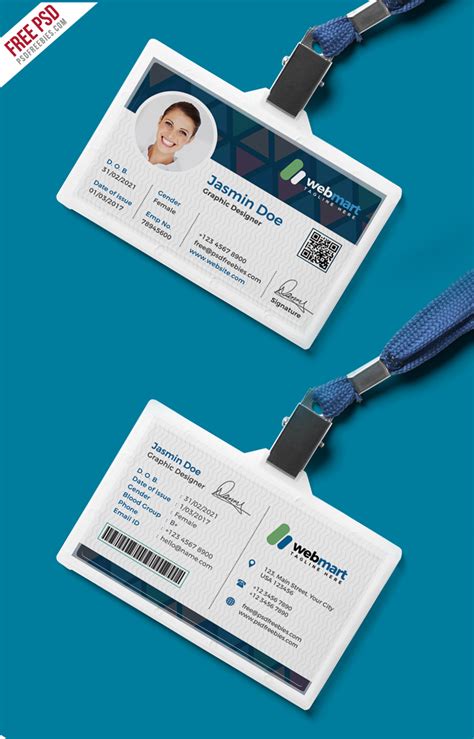 Office ID Card Design PSD | PSDFreebies.com