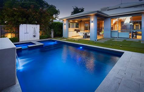 Brooklyn Pool & Spa Combo 7.6m x 4.4m - Melbourne Fibreglass Pools