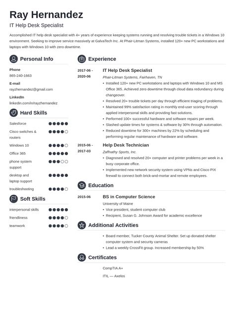 IT Help Desk Resume: Examples and Guide [10+ Tips]