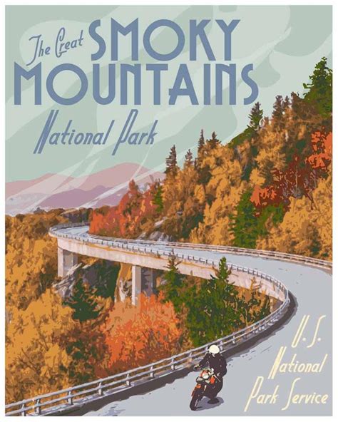 Great Smoky Mountains National Park Poster Vintage Smokey | Etsy | National park posters, Great ...