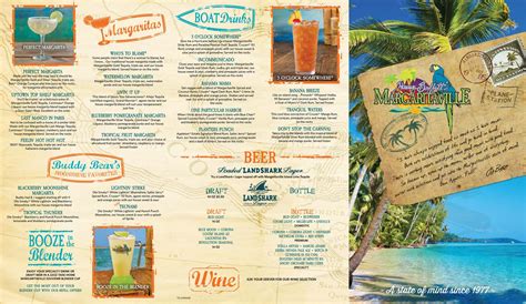 Margaritaville Restaurant - Chicago menu in Chicago, Illinois, USA