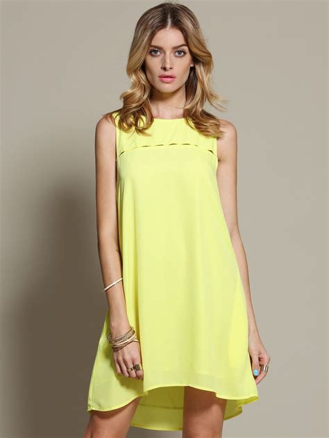 Yellow Lemon Sleeveless Casual Dress | Dresses, Fashion clothes women ...