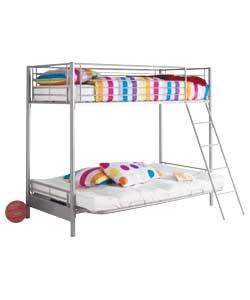 Metal Bunk Bed with Natural Futon Mattress - review, compare prices ...