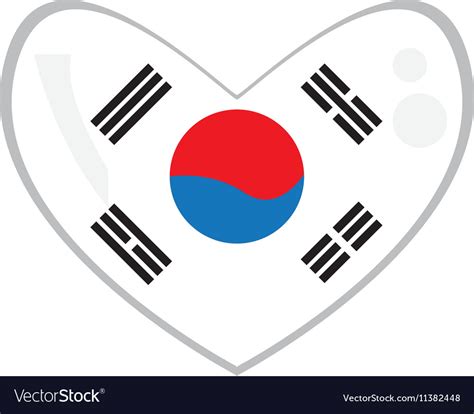 Isolated South Korean flag Royalty Free Vector Image