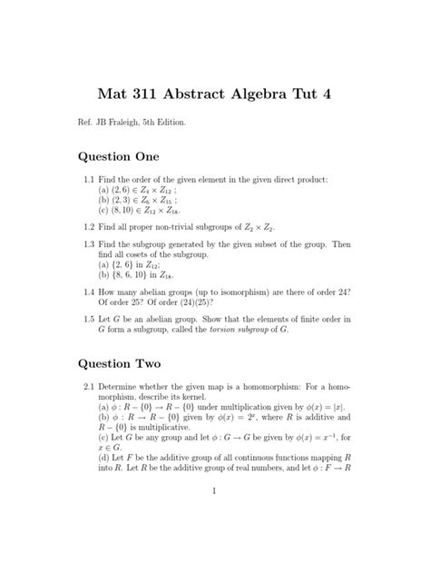 Examples | Group (Mathematics) | Mathematical Structures