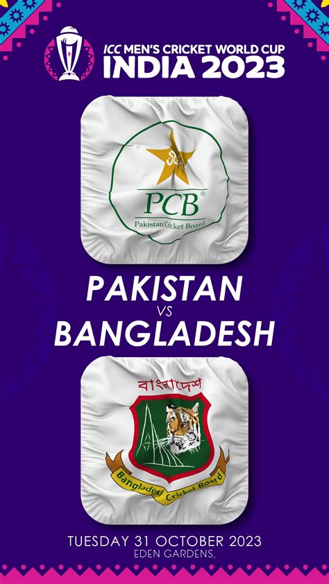 Pakistan vs Bangladesh Match in ICC Men's Cricket Worldcup India 2023 ...