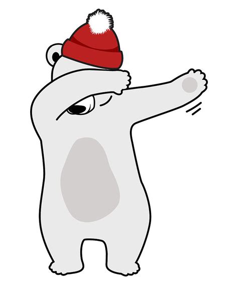 Funny Dabbing Christmas Bear Drawing by Kanig Designs - Fine Art America