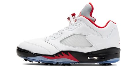 Nike Air Jordan 5 Low Golf White Fire Red | CU4523-100