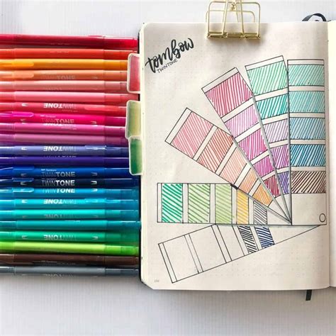 27 Essential stationery swatch bullet journal layouts for stationery ...