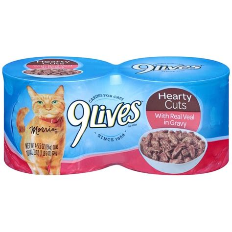 9 Lives Wet Hearty Cuts with Real Veal in Gravy Cat Food (5.5 oz) - Instacart