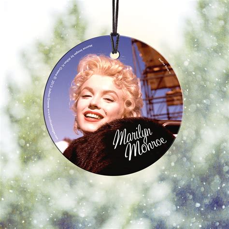 Trend Setters Marilyn Monroe Starfire Prints Hanging Glass Idea Christmas Tree Circle Decoration ...