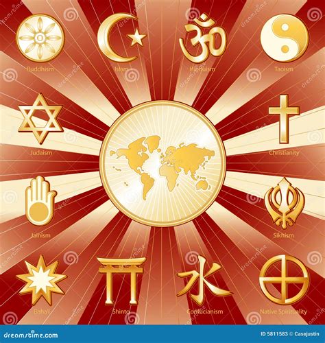 One World, Many Faiths stock vector. Image of buddhism - 5811583