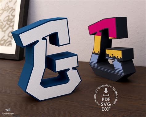 Graffiti 3d Letter G Template Printable Letter 3d Sign - Etsy