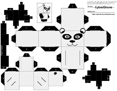 Panda Bear Paper Toy | Free Printable Papercraft Templates