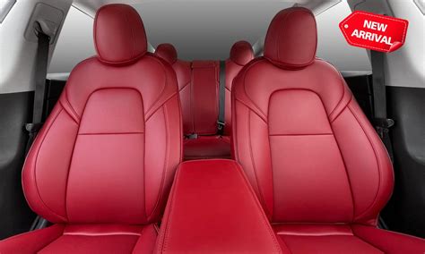 TAPTES® Tesla Model 3 Red Seat Covers, Red Seat Covers for Tesla Model ...