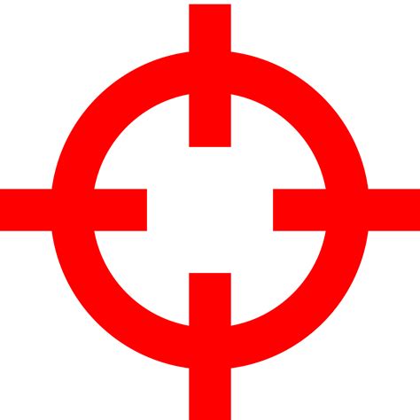 Red Crosshair Target Symbol and Precision Graphic Icon PNG | PNG All