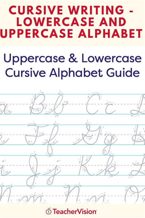 Cursive Alphabet Uppercase and Lowercase | TeacherVision