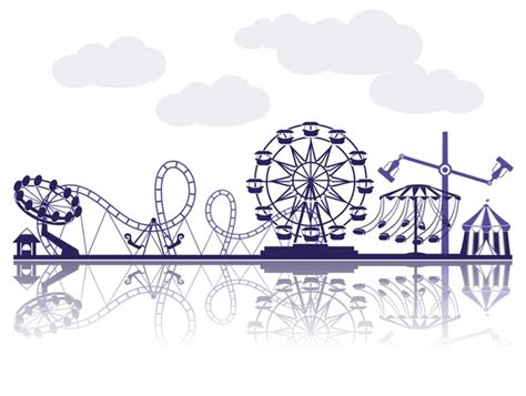 ᐈ Fair silhouette stock vectors, Royalty Free amusement park silhouette cliparts | download on ...