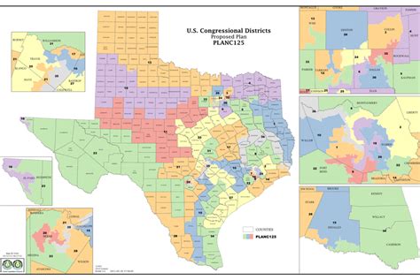 Map Of Texas Congressional Districts - Vector U S Map