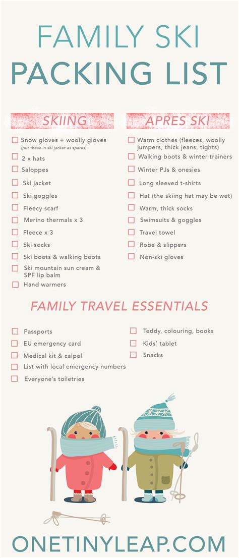 family ski packing list | One Tiny Leap