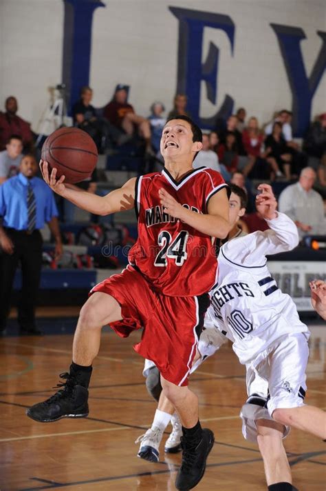 High School Boys Basketball Editorial Stock Image - Image of school ...