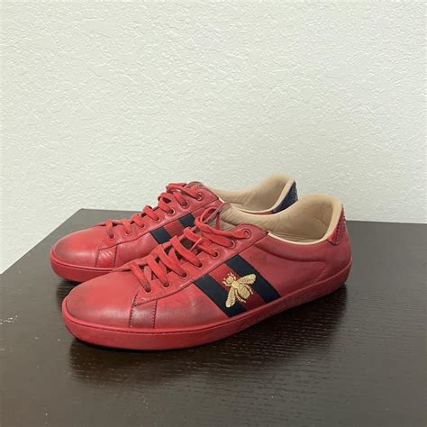 Gucci Men's Red Trainers | Depop