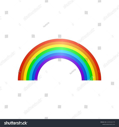 Cute Simple Rainbow Arc Sticker Vector Stock Vector (Royalty Free ...